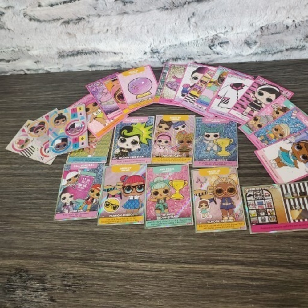 L.O.L. Dolls Trading Card Game 22 Replacement Cards Plus Extras
